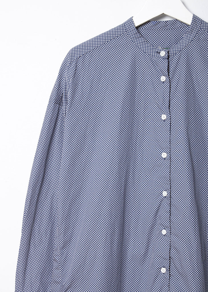 Oversized Mandarin-Collar Shirt