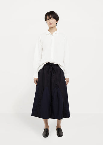 Cotton Poplin Drawstring Skirt