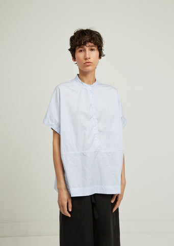 Boxit Button Short Sleeve Blouse