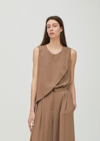 Silk Crepe Layered Shell