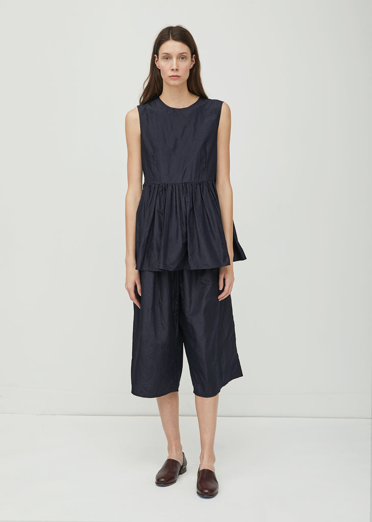 Washed Silk Taffeta Top