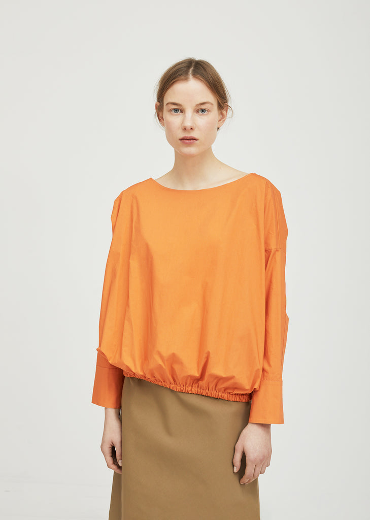 Cotton Boatneck Blouse