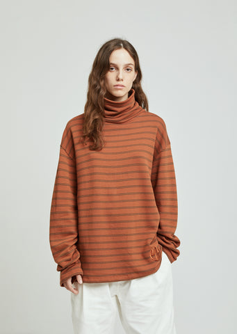 Striped Turtleneck Longsleeve T-Shirt