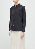 Daze Cotton Linen Collarless Shirt