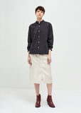 Daze Cotton Linen Collarless Shirt