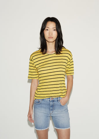 Andreia Striped Linen Tee