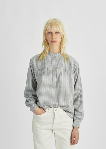 Only Vintage Striped Henley Blouse