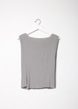 Tuck Pleats Solid Sleeveless Top