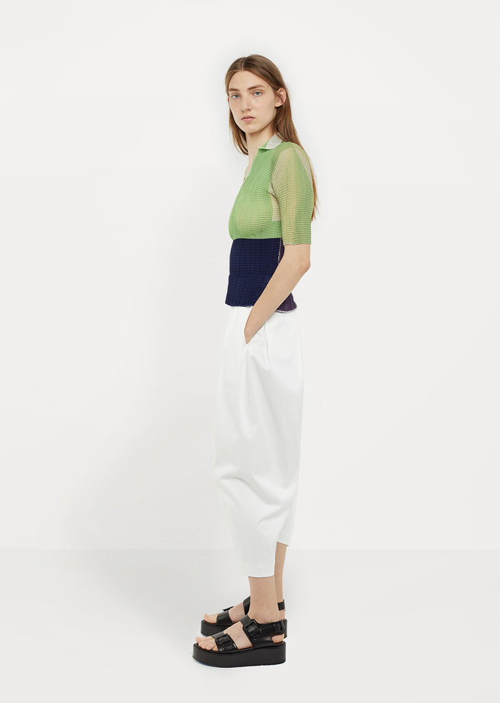 Mix Color Pleats Shirt