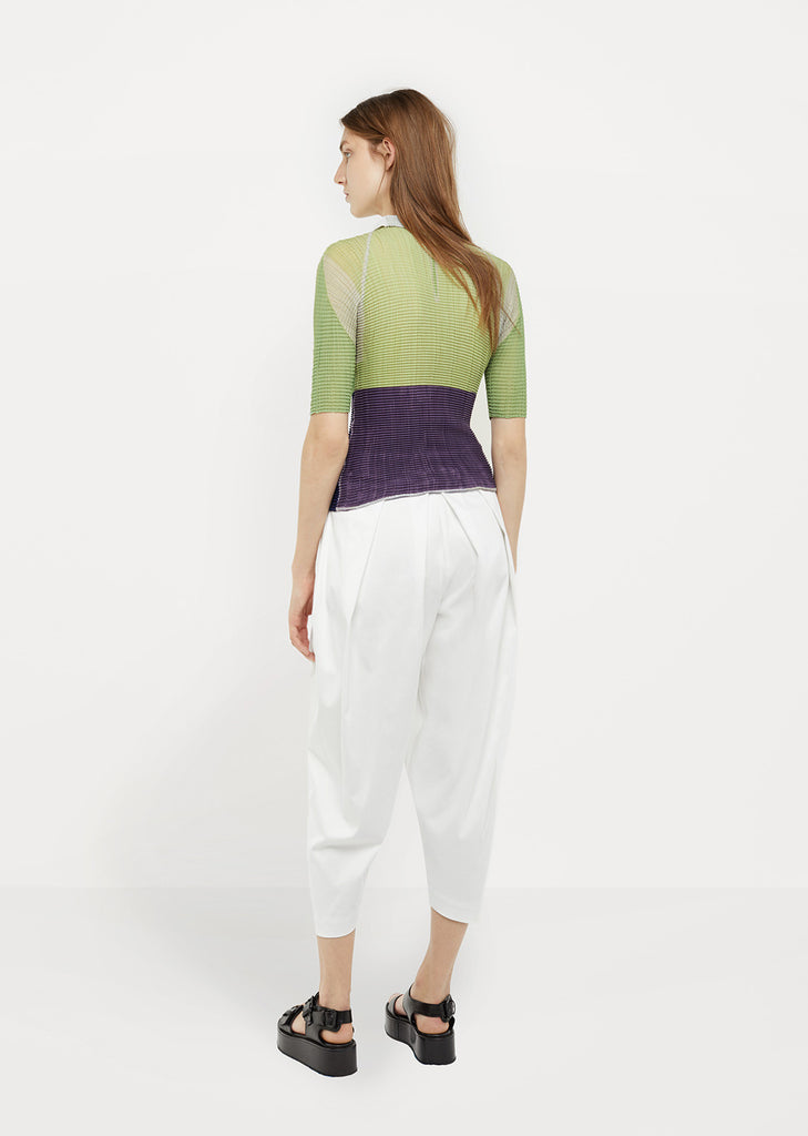 Mix Color Pleats Shirt