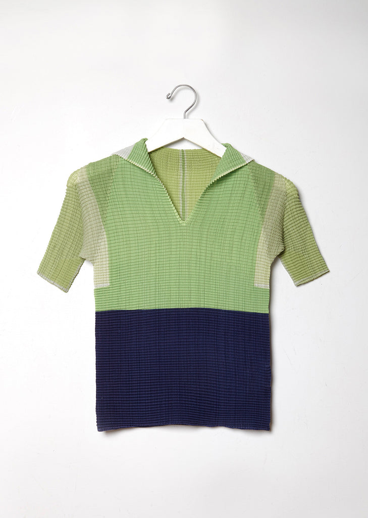 Mix Color Pleats Shirt