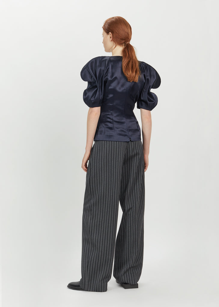 Blue Night Peplum Blouse