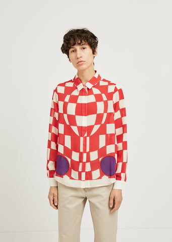 Checkerboard Print Shirt