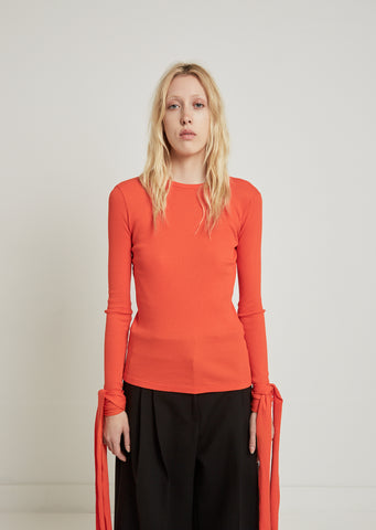Tie Cuff Rib Tee
