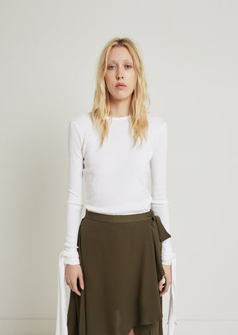 Tie Cuff Rib Tee