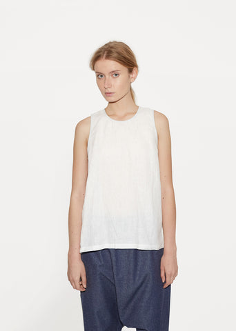 Sleeveless Linen Blouse
