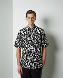 Short Sleeve Printed Polo Neck Shirt