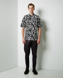 Short Sleeve Printed Polo Neck Shirt