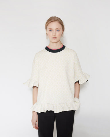 Ruffle Hem Sweatshirt