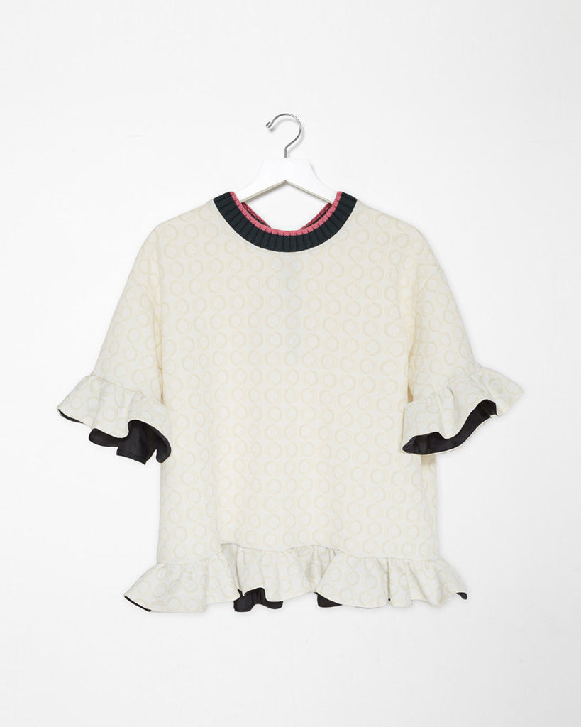 Ruffle Hem Sweatshirt