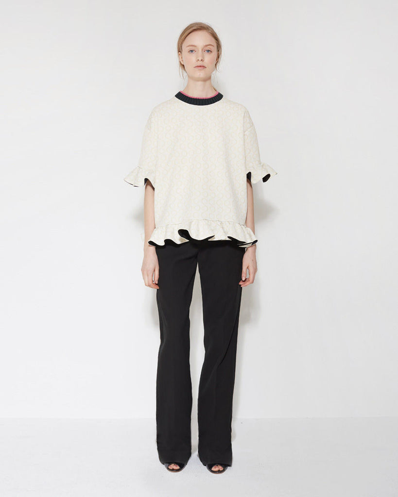 Ruffle Hem Sweatshirt