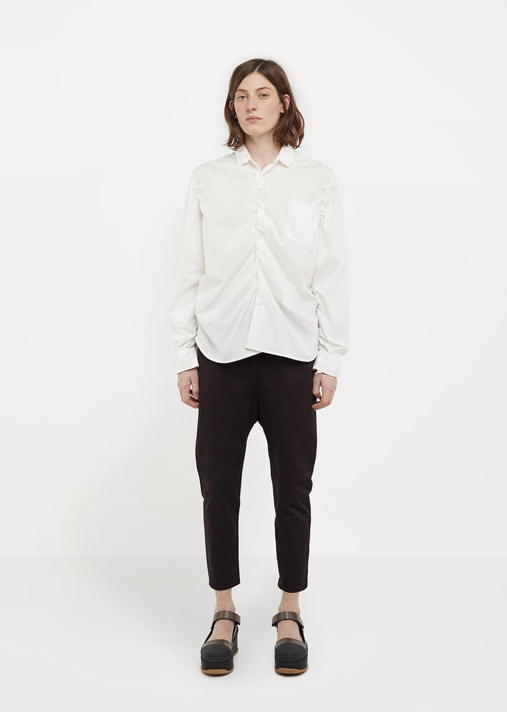 Ruched Poplin Shirt