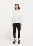 Ruched Poplin Shirt