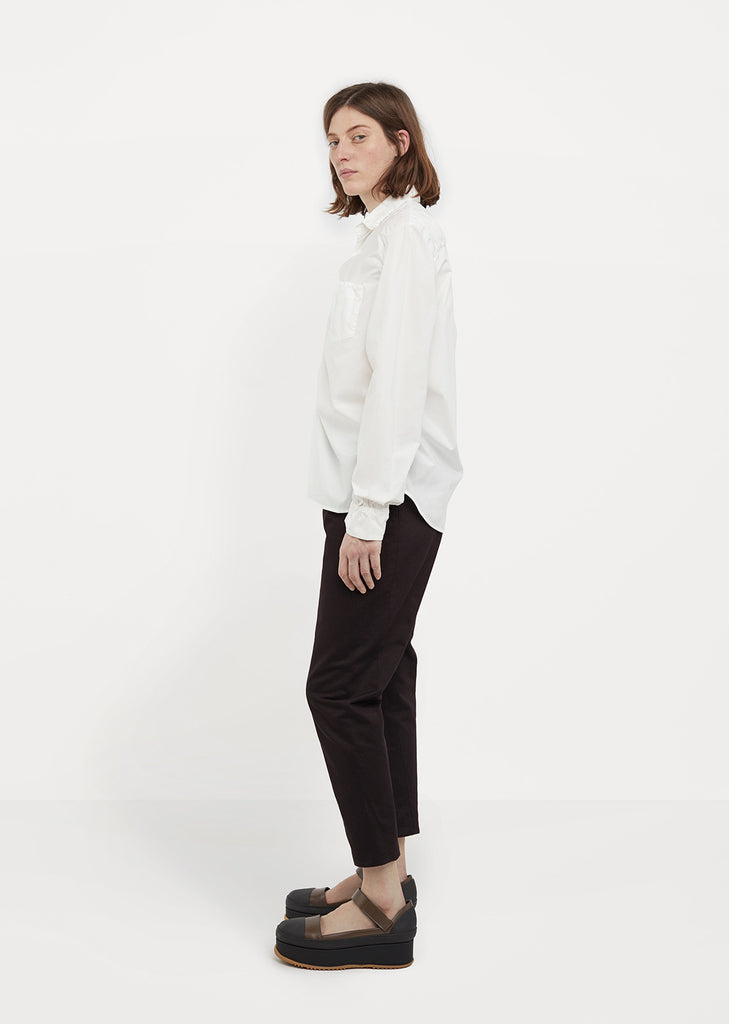 Ruched Poplin Shirt