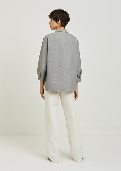 Micro Check Shirt by MHL by Margaret Howell- La Garçonne