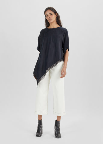 Cupro Bias Cut Top