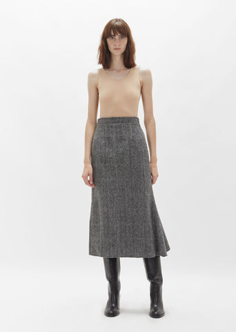 Checked Tweed Skirt