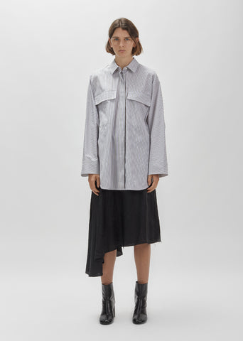 Pinstriped Poplin Shirt