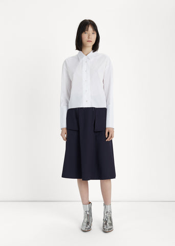 Wool Gabardine Skirt