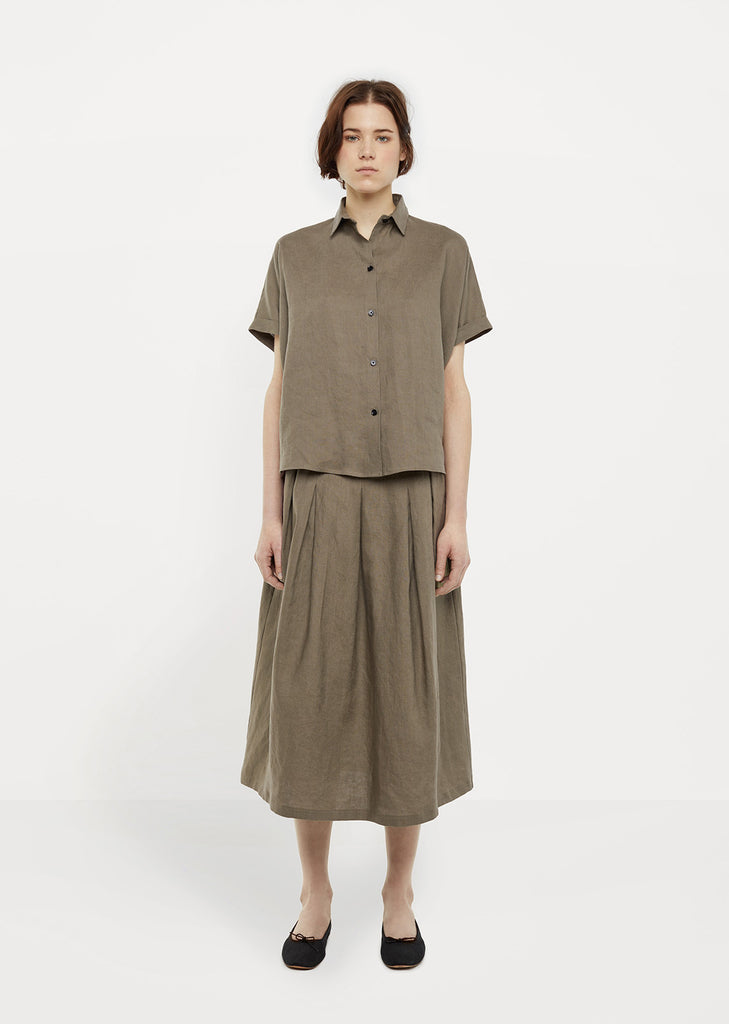 Linen Tuck Skirt