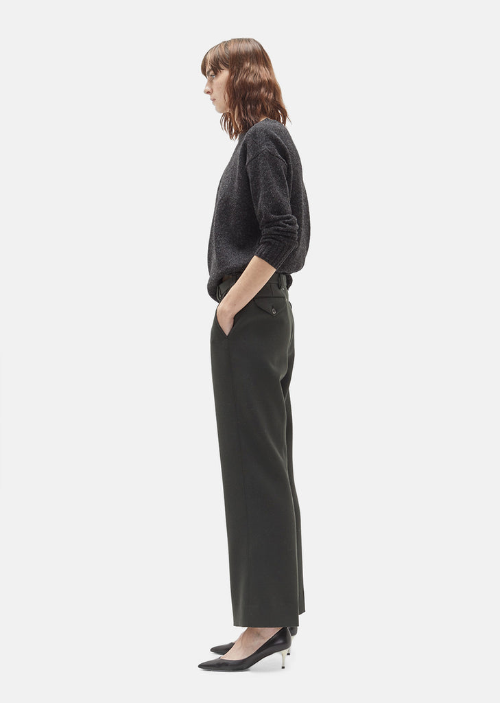 Wool Tricotine Wide Leg Pant