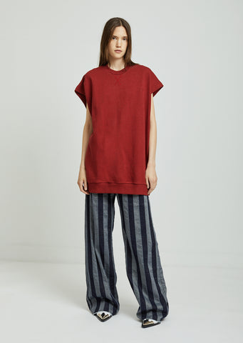 Sleeveless Oversized Sweatshirt