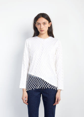 Jersey Net Long Sleeve Top