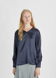 V-Neck Silk Blouse