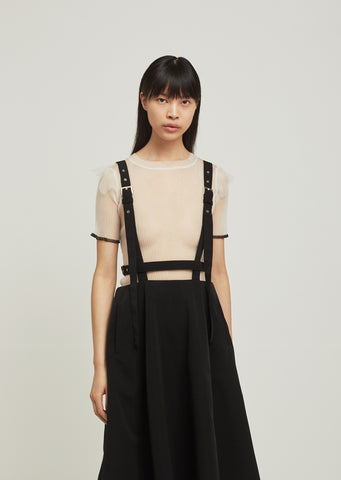 Cupro Silk Sheer Pleated Top