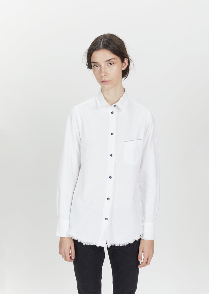 Benoit Raw Edge Cotton Shirt