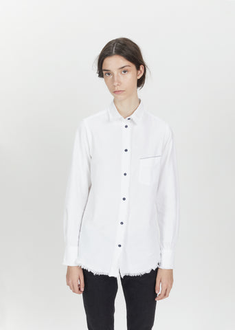 Benoit Raw Edge Cotton Shirt