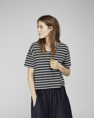 Double Stripe Cropped Tee