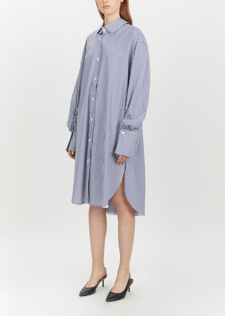 Polar Cotton Stripe Shirtdress