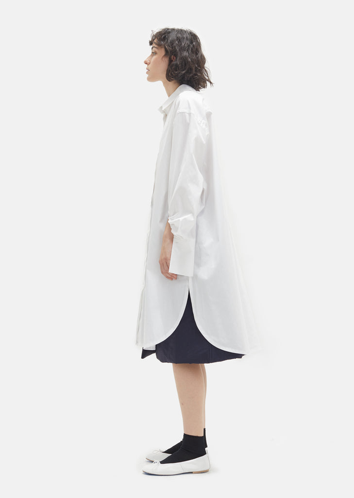 Polar White Poplin Shirt Dress