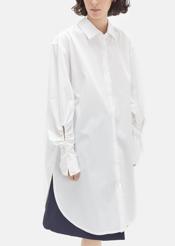 Polar White Poplin Shirt Dress