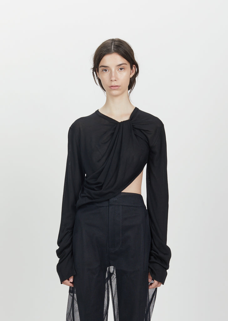 Twisted Silk Knit Top
