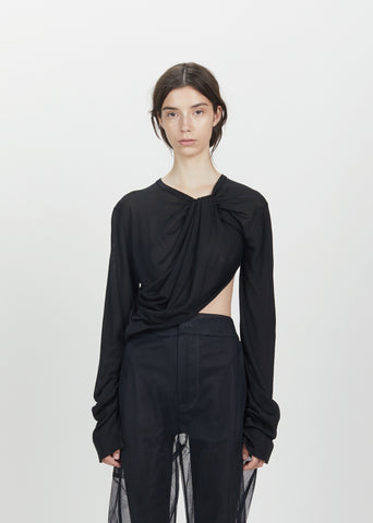 Twisted Silk Knit Top