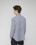 Seamed Collar Gingham Shirt