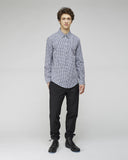 Seamed Collar Gingham Shirt