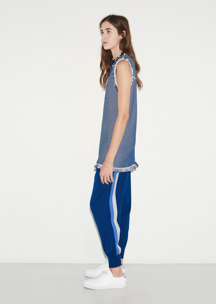 Raw Edge Stripe Tunic